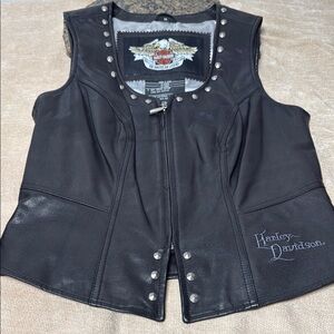 Harley-Davidson Black Studded Leather Vest